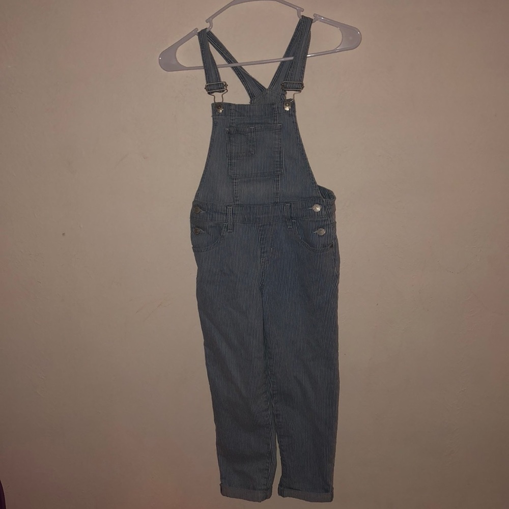 Light striped overalls